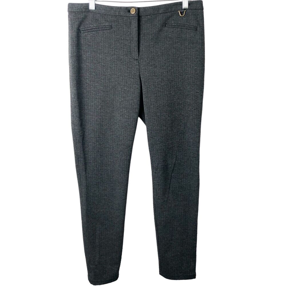 Talbots Women's Gray Chevron Pattern Dalton Dress Career Pants Size 10